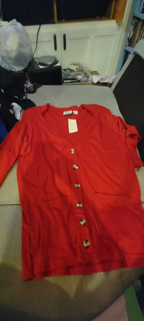 Women's Red Cardigan