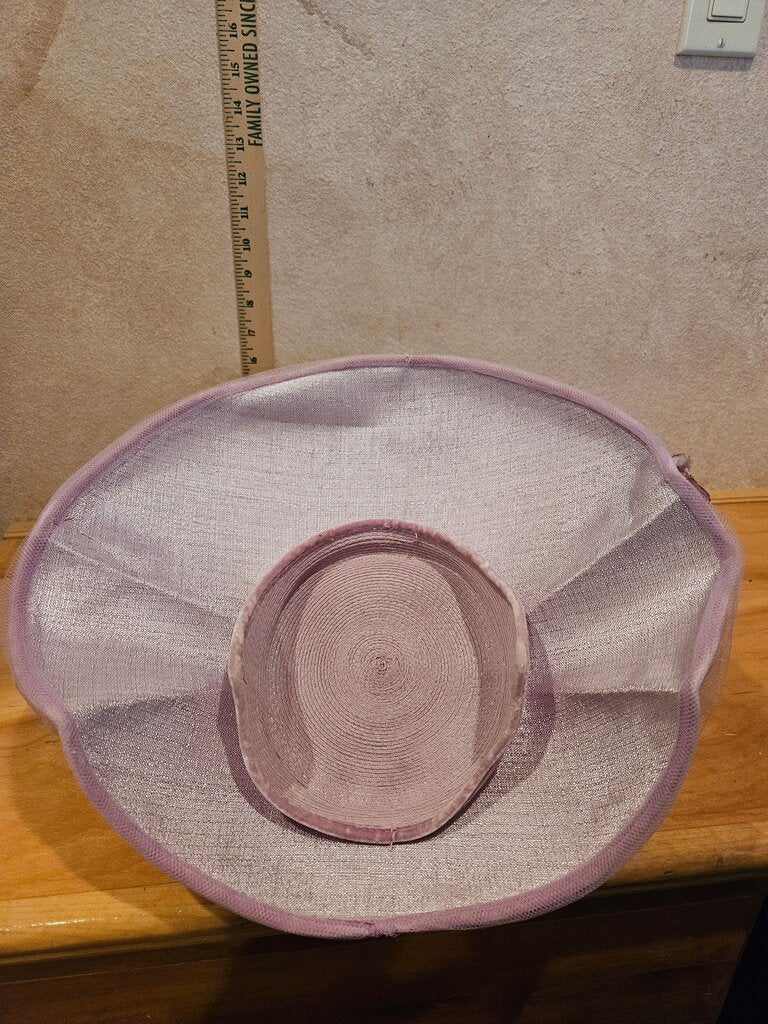 Vintage Purple Floral Accent Hat