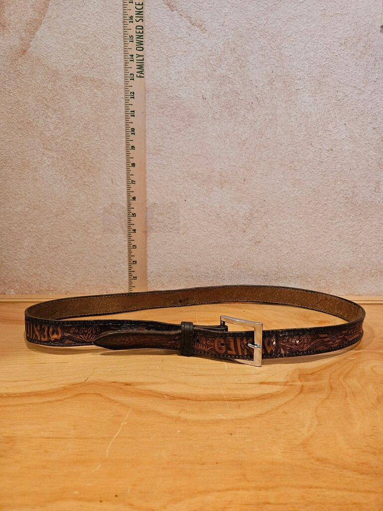 Leather Tooled Mexican Belt