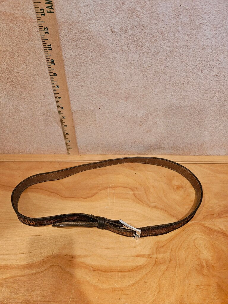 Leather Tooled Mexican Belt