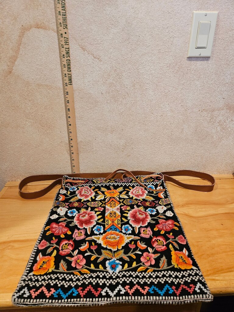 Embroidered Crossbody Bag