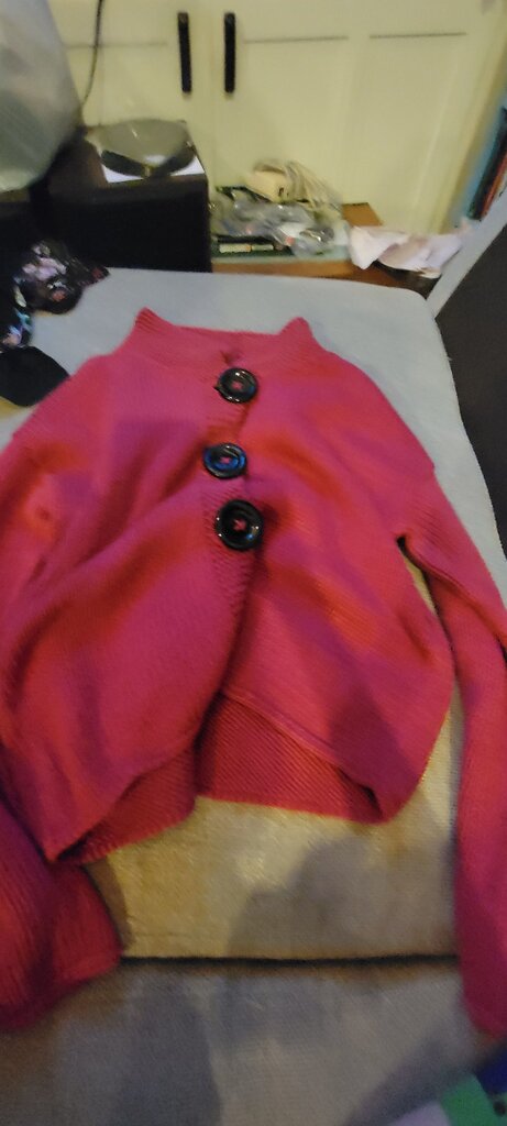 Pure Handknit Pink Cardigan Sweater