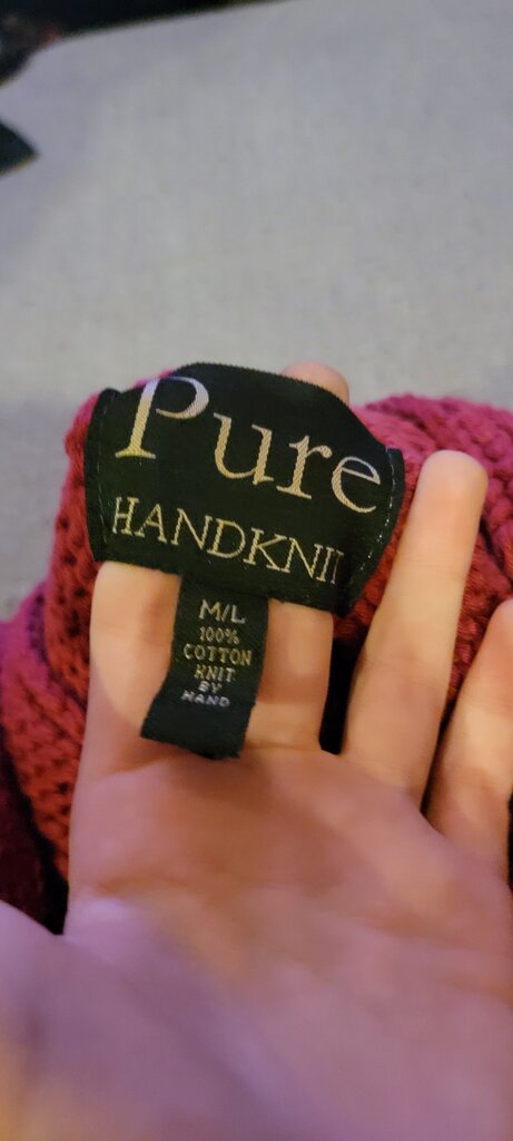 Pure Handknit Pink Cardigan Sweater