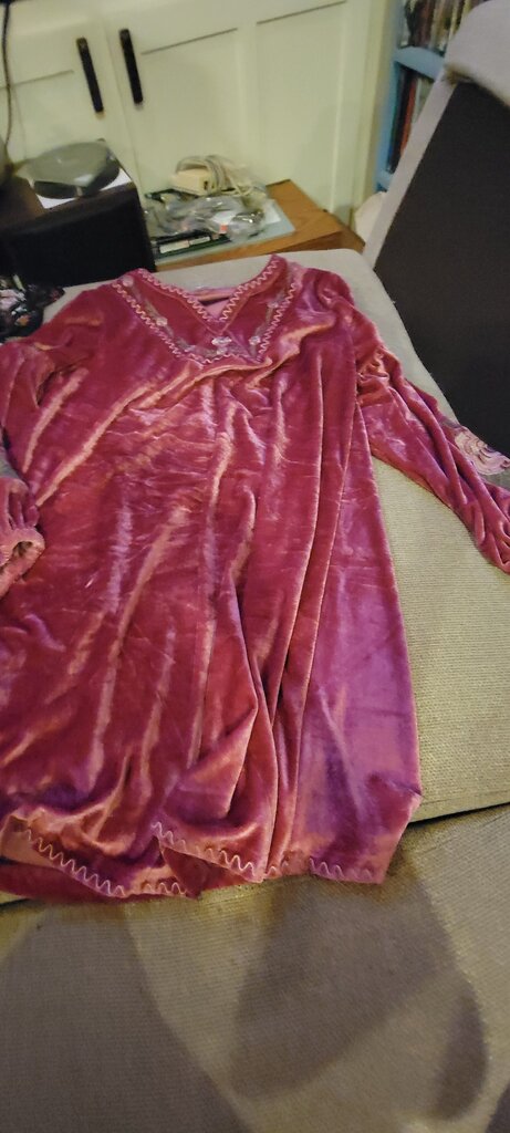 Soft Pink Velvet Tunic