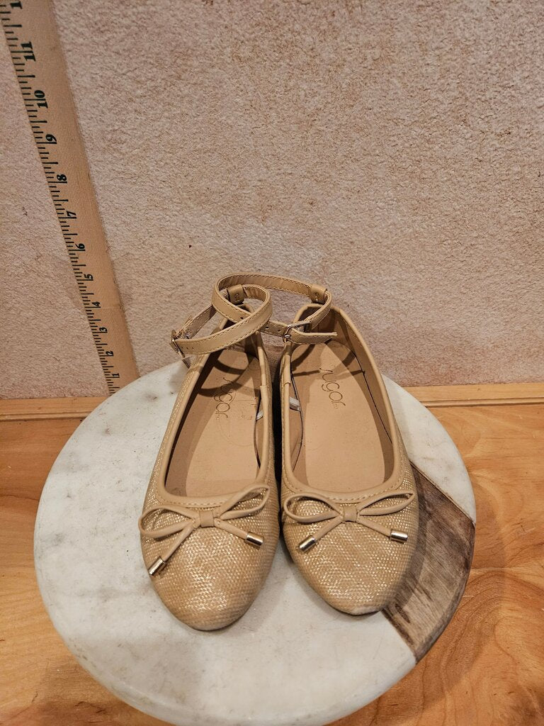 Girls' Gold Glitter Ballet Flats