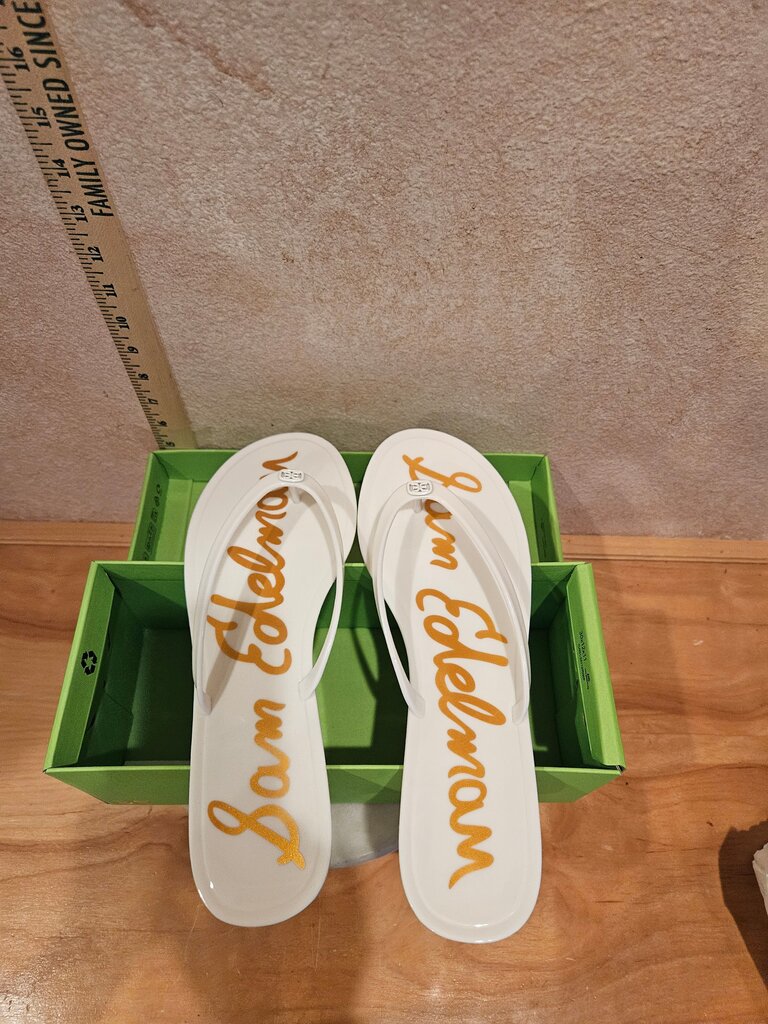Sam Edelman Dean White Jelly Flip Flops