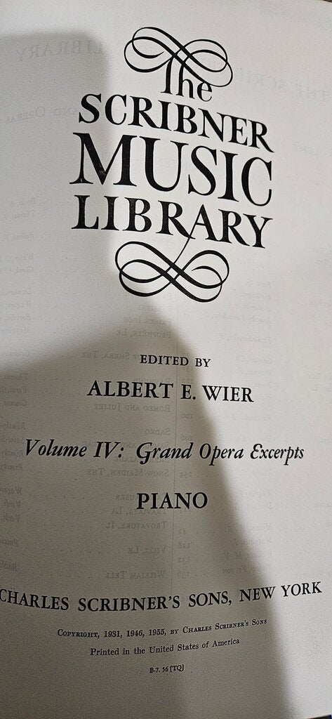 The Scribner Music Library Volume IV: Grand Opera Excerpts