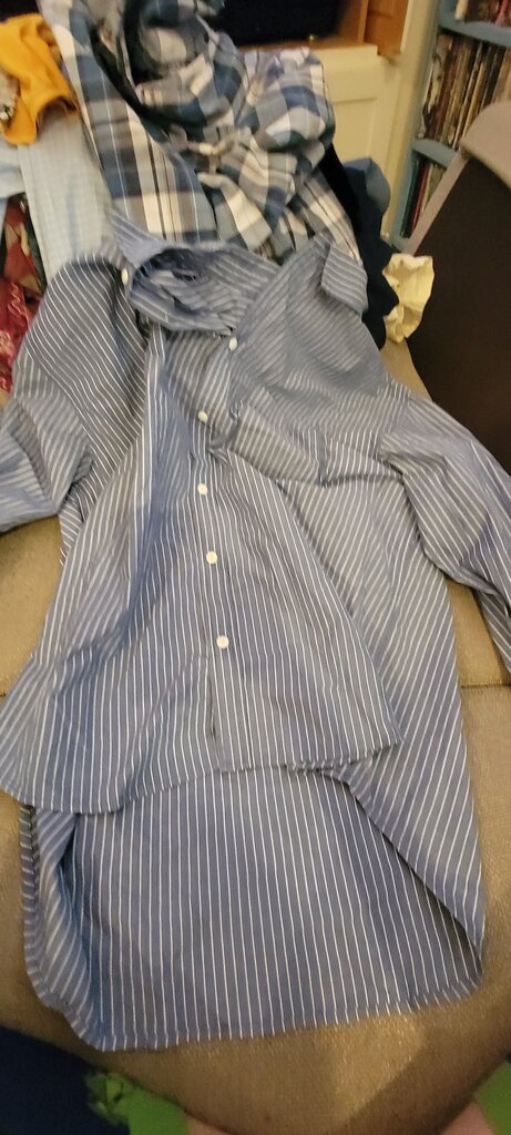 Vans X-Large Blue Striped Loose Fit Shirt