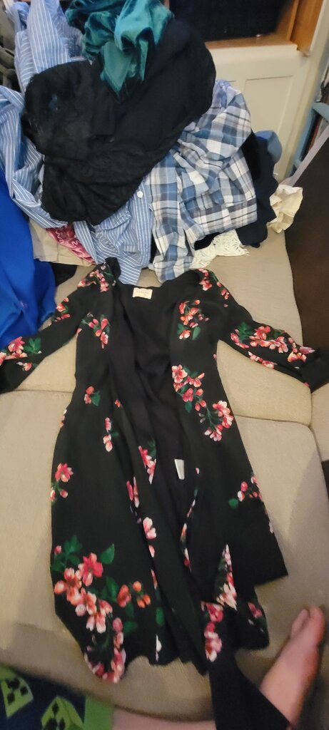 Sézane Floral Black Dress
