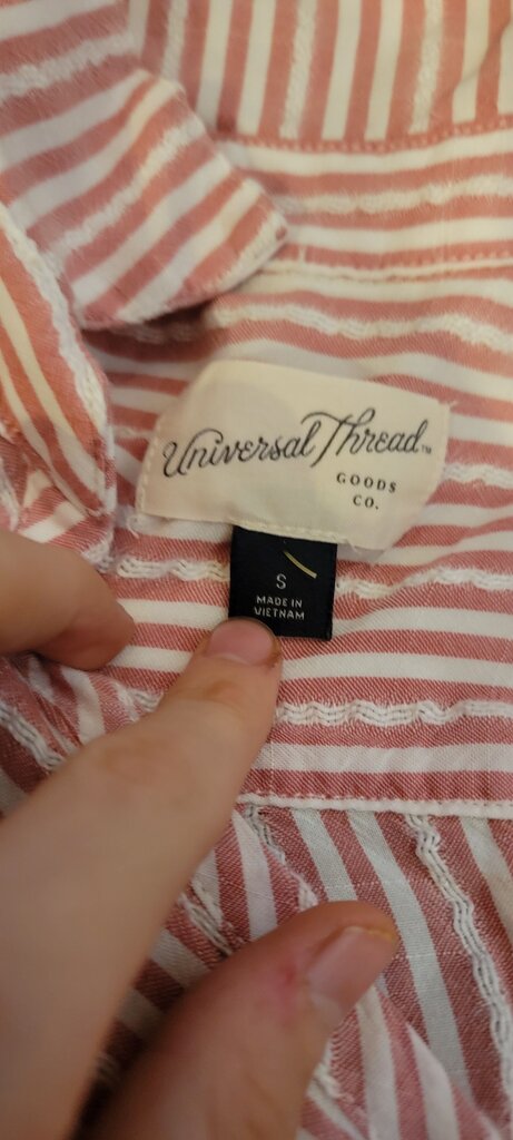 Universal Thread Striped Short Sleeve Top