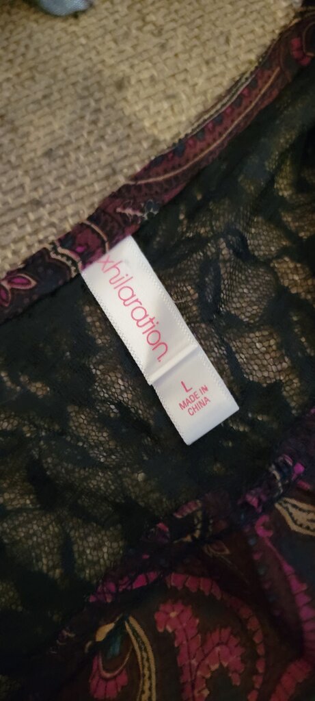 Xhilaration Women's Purple Paisley Print Top