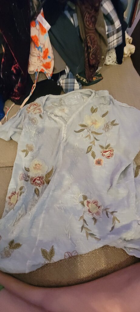 Embroidered Light Blue Shirt