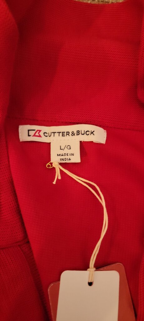 Cutter & Buck Red Zip-Up Jacket