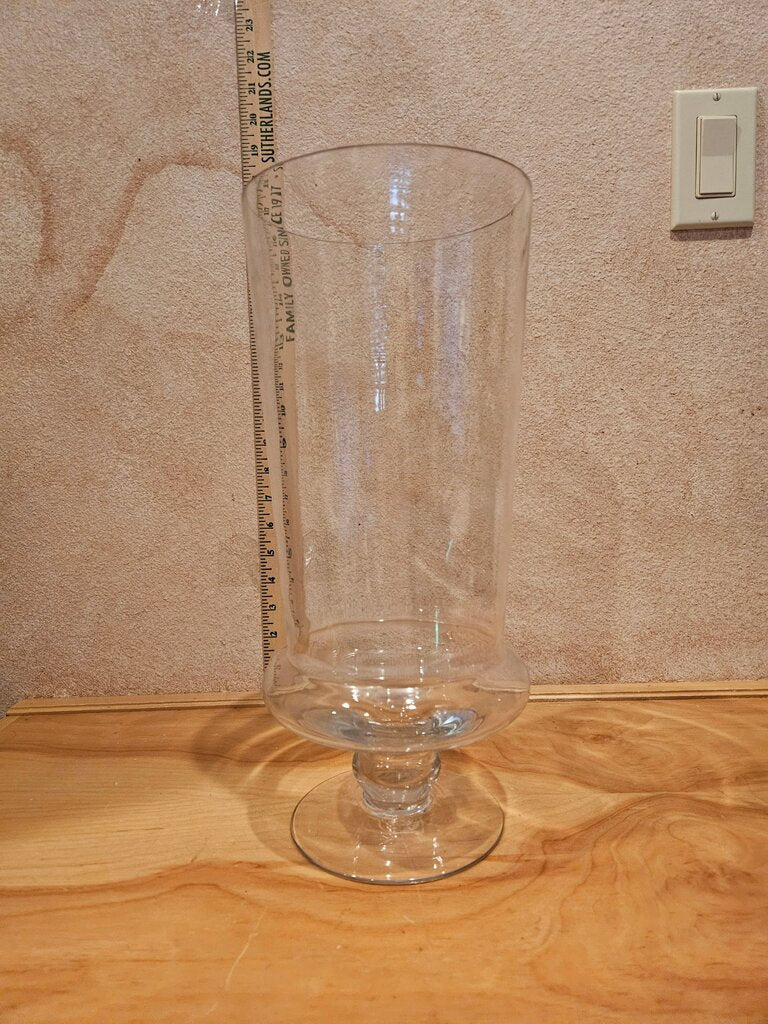 Vintage Clear Large Glass Vase Hurricane Jar candle table display