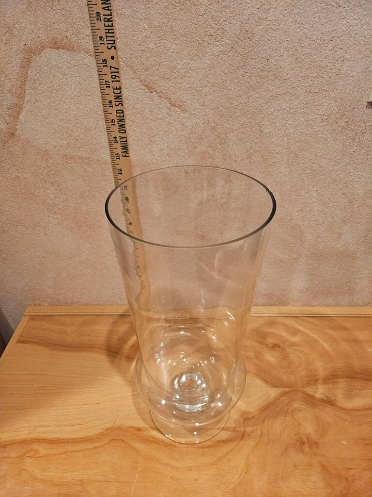 Vintage Clear Large Glass Vase Hurricane Jar candle table display