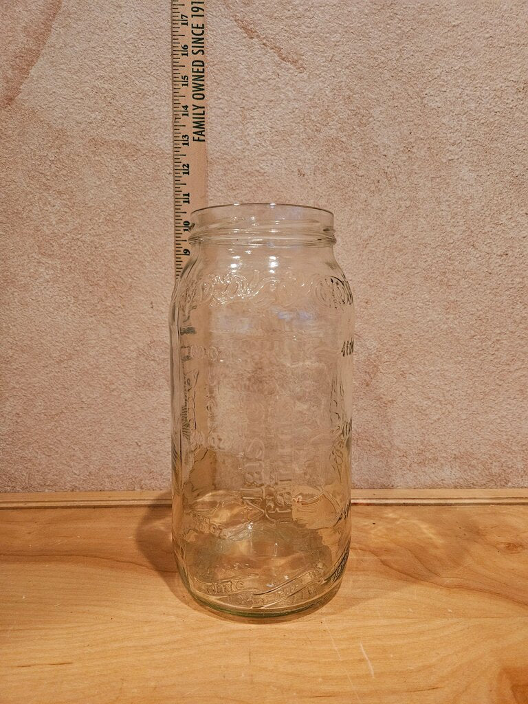 Vintage Embossed 80 Oz. Vlasic Farms Pickle Jar in great condition