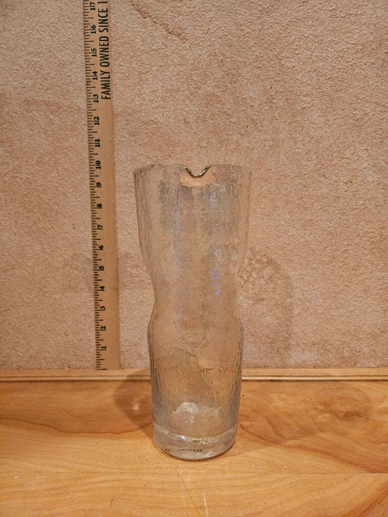 Anthropologie Iridescent Dimpled Glass Pitcher Indent Water Tall