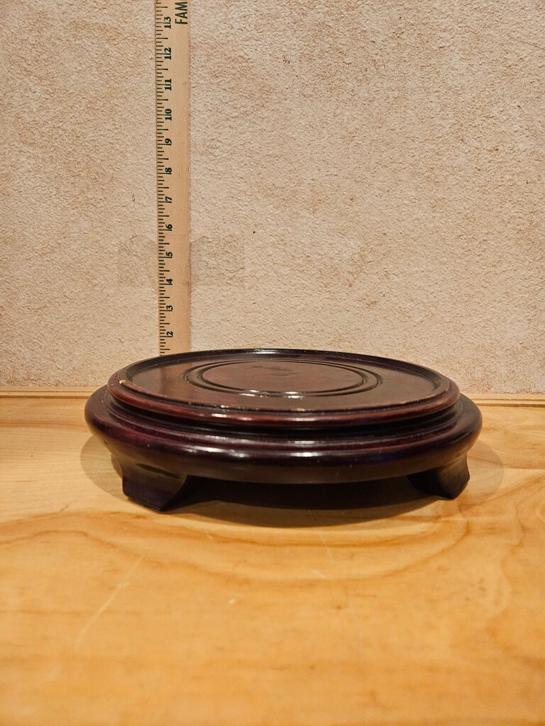 Vintage Beautiful large Chinese vintage carved wood display stand for lamp/vase/bowl cloche riser