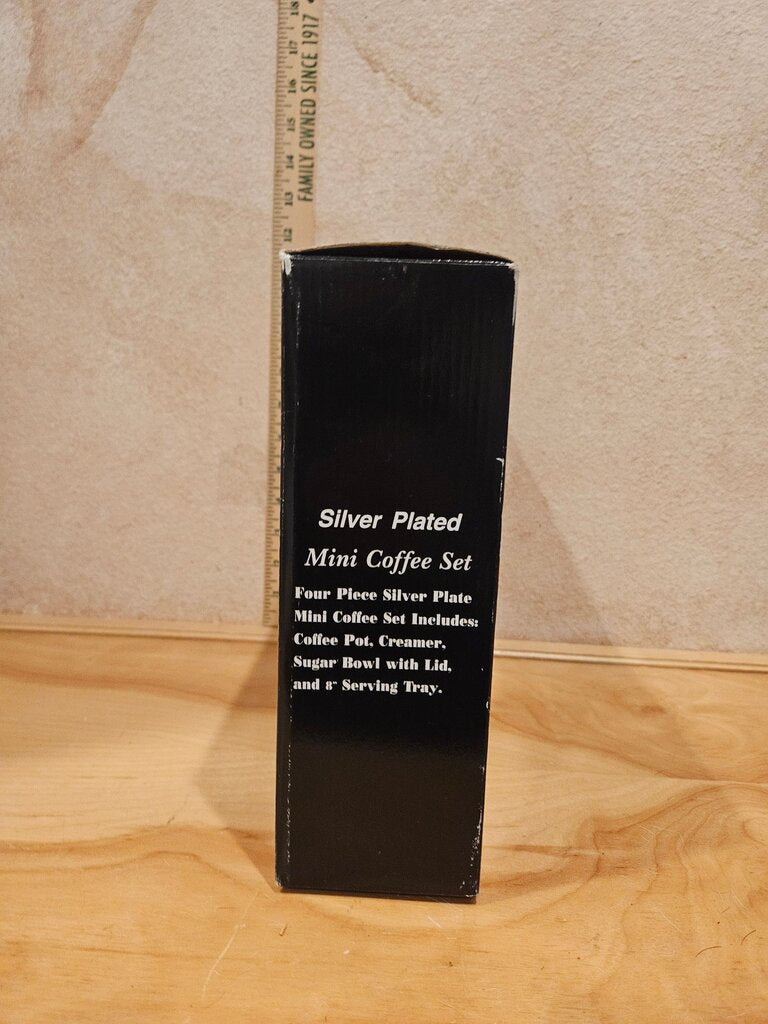 Vintage Silver Plated Mini 3 pc Coffee or tea Set By Paul Revere Silversmiths unopened in original packaging