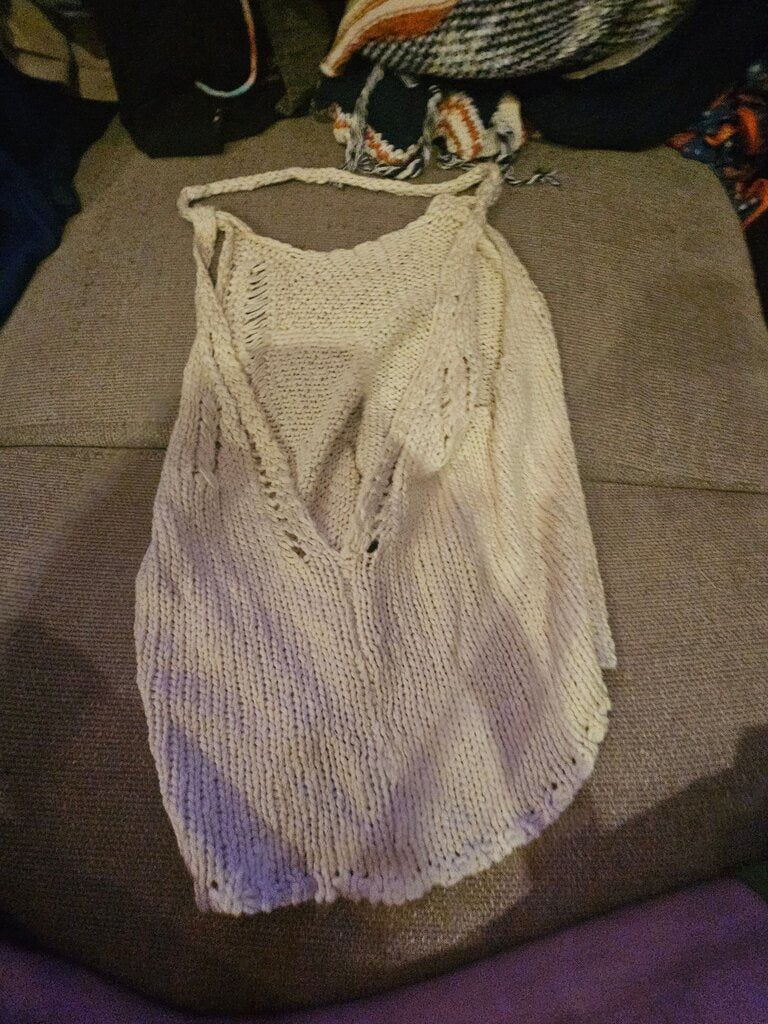 Handknit Organic Cotton Tank Top