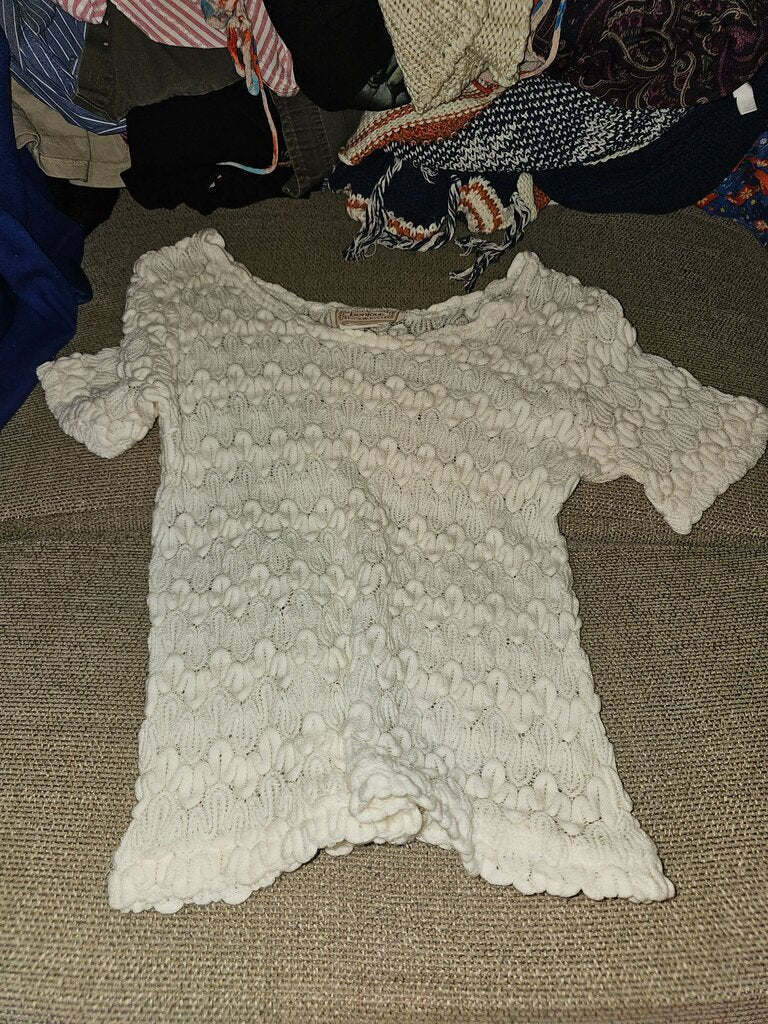 Bonjour White Knit Top