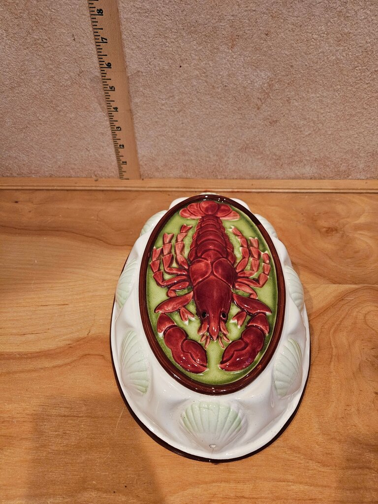 Gailstyn Sutton Ceramic Kitchen Mold By Towle Lobster Shells Motif Coastal Decor Japan