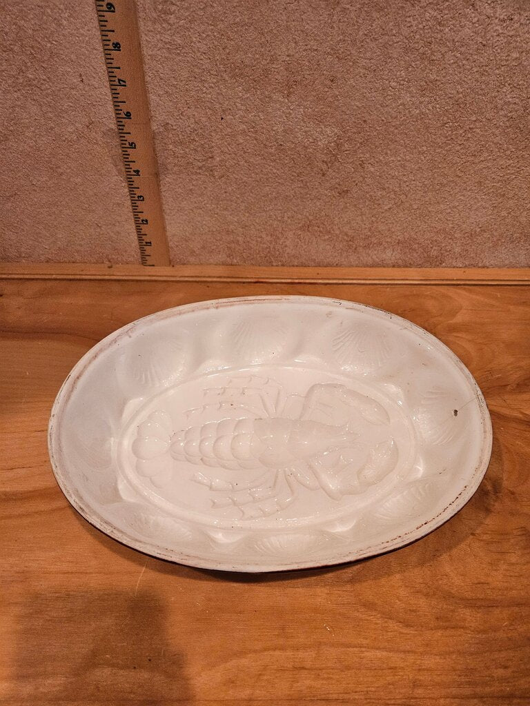 Gailstyn Sutton Ceramic Kitchen Mold By Towle Lobster Shells Motif Coastal Decor Japan