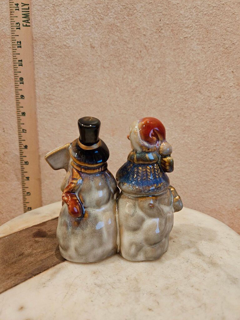 Snowman Family Christmas Winter Figurine Candle holder Tea Light Holder Decor