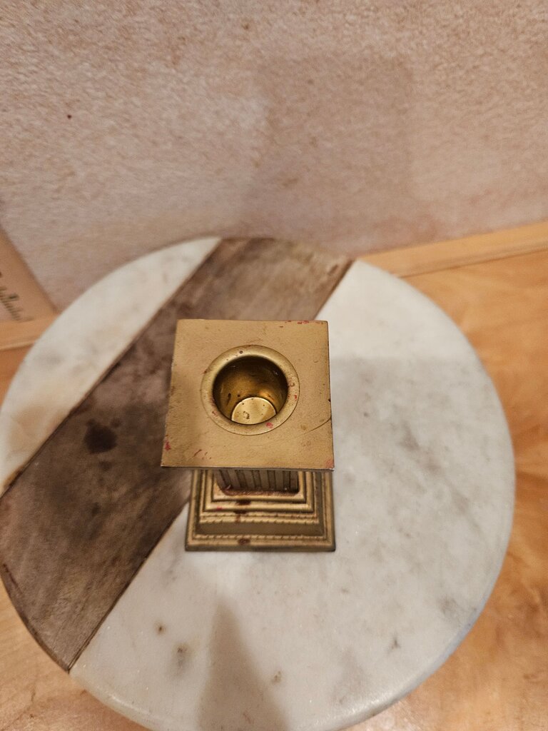 Gold Gilt Roman Pillar Decorative Gold Candle Holder, riser, display stand