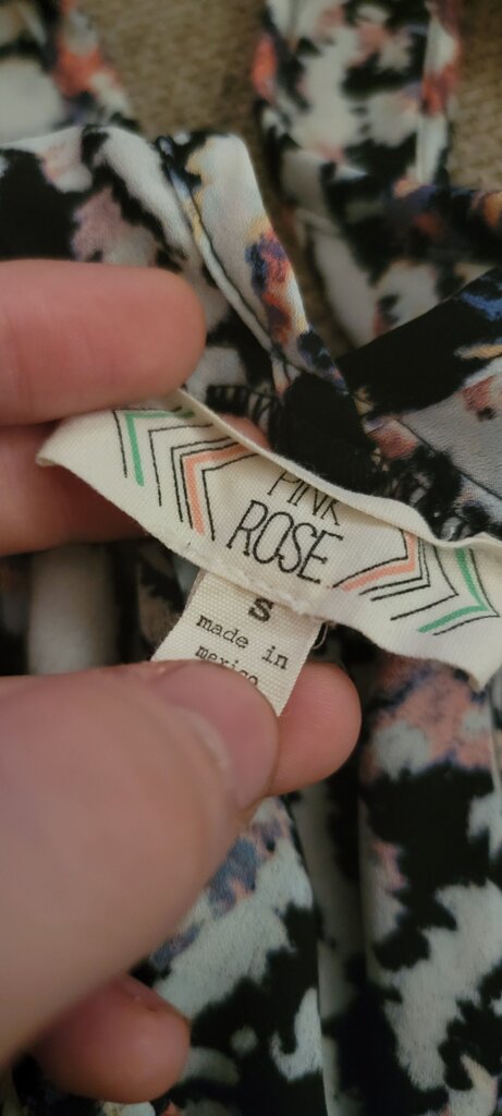 Pink Rose Floral Print Tank Top