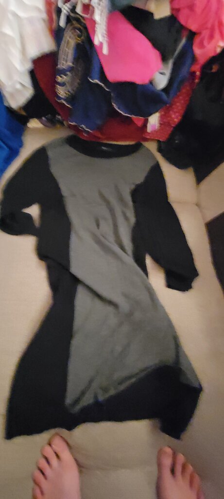 Women's Long Sleeve Color Block Dress