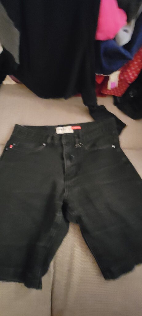Kayden Tapered Black Denim Shorts