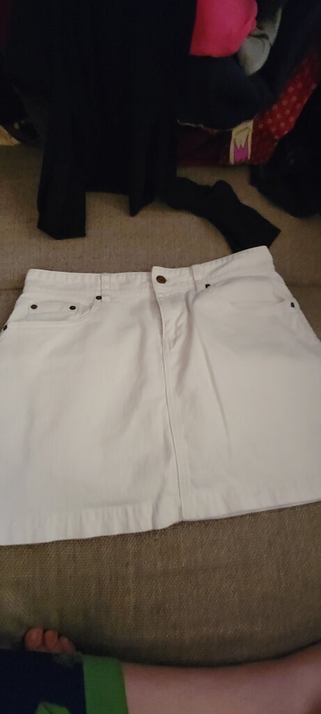 J.Crew White Denim Skirt
