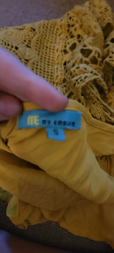 Yellow Lace Detail Dress