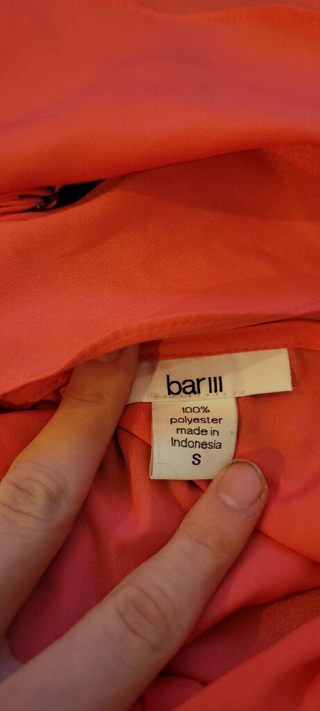 Bar III Women's Peach Color Top