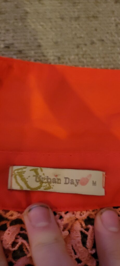 Urban Day Women's Red Blouse with Lace Detailing