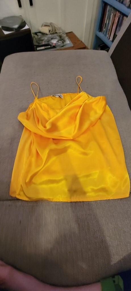 Marie Michaels Yellow Satin Camisole