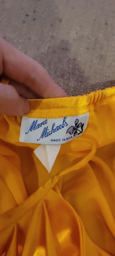 Marie Michaels Yellow Satin Camisole