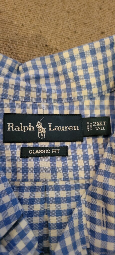 Ralph Lauren Classic Fit Blue Checkered Dress Shirt