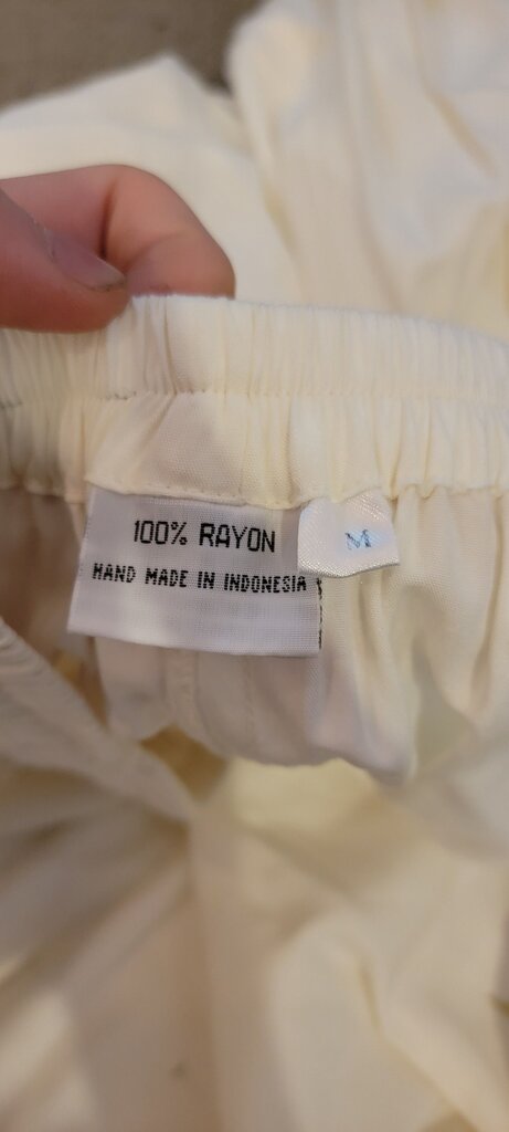Vintage Cream Rayon Skirt