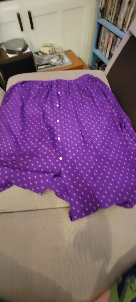 Neiman Marcus Purple Polka Dot Silk Top