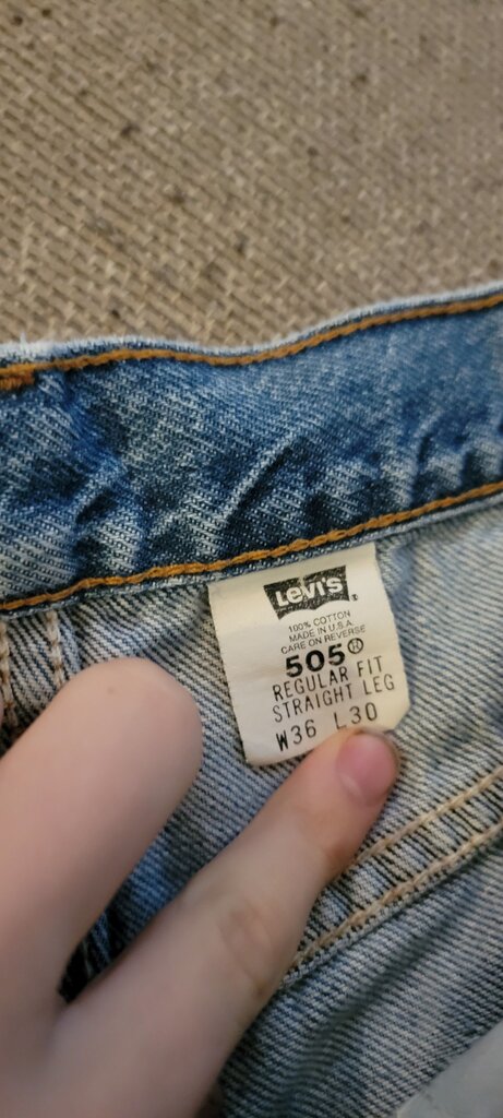 Vintage Levi's 505 Regular Fit Straight Legs Jeans 36X30 90s Y2K 00's 2000's worn fit