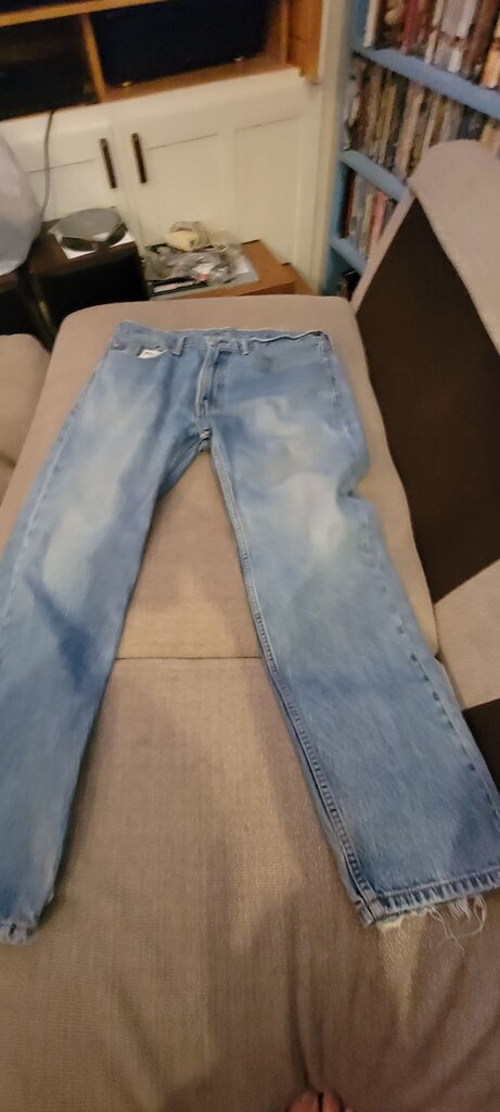 Levi's Classic Blue Jeans 35 years old 90's y2K 00's 2000's well worn Measures like 36X30