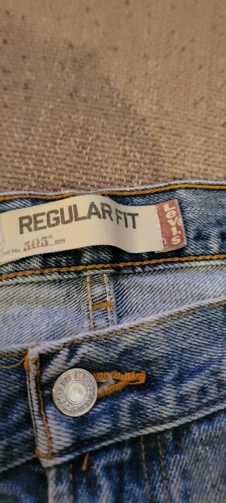 Vintage Levi's 505 Regular Fit Jeans 36X30 90s Y2K 00's 2000's worn fit