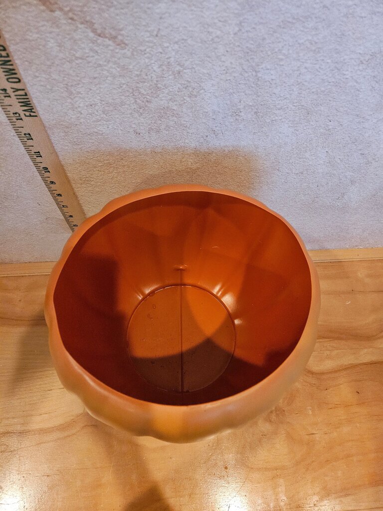 Halloween Pumpkin Bucket Candy Bowl, Plant holder Blow Mold General Foam Plastics