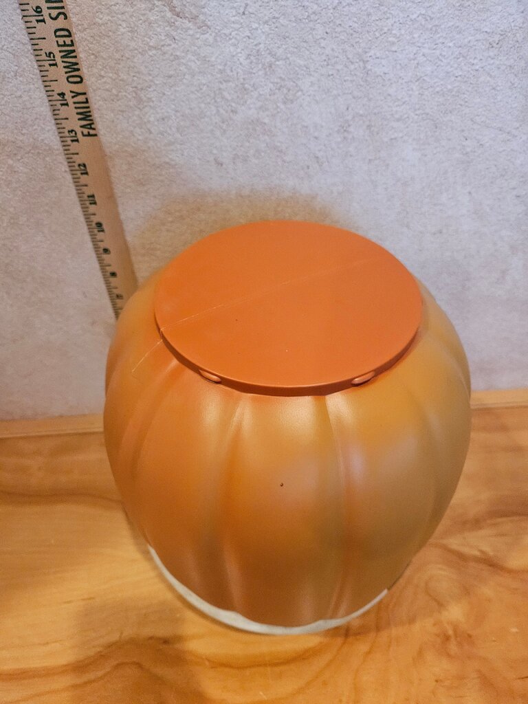 Halloween Pumpkin Bucket Candy Bowl, Plant holder Blow Mold General Foam Plastics