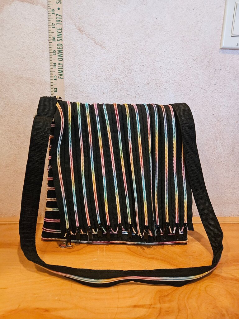 Colorful Striped Messenger Bag