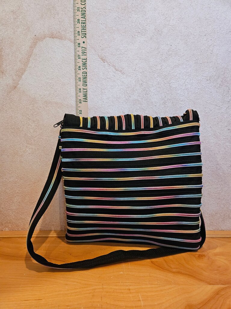 Colorful Striped Messenger Bag
