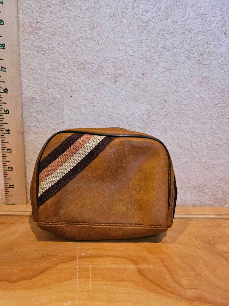 Vintage Leather Cosmetic Case