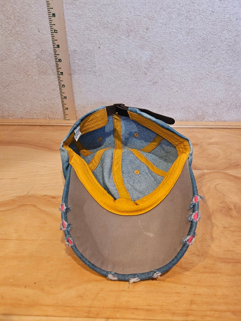 Rhinestone Embellished Denim Cap